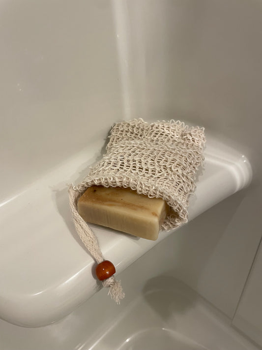 Sisal Soap Bag with Drawstring